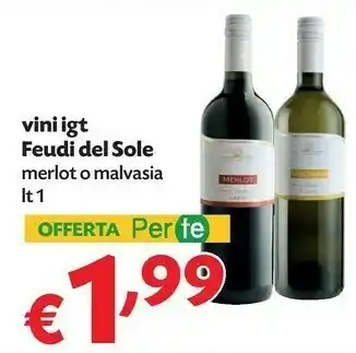 Pam Feudi del sole Vino Igt Merlot 1000 Ml offerta