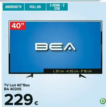 Carrefour Bea smart tv offerta