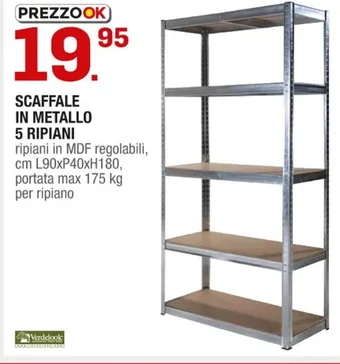 Brico OK SCAFFALE IN METALLO 5 RIPIANI offerta