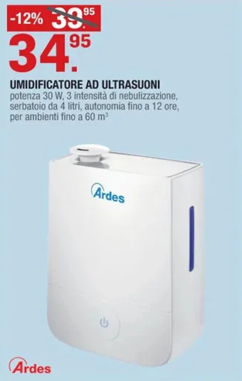 Brico OK Ardes UMIDIFICATORE AD ULTRASUONI offerta