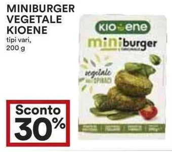 Coop MINIBURGER VEGETALE KIOENE tipi vari, 200g offerta