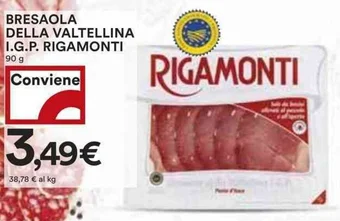 Coop BRESAOLA DELLA VALTELLINA I.G.P. RIGAMONTI 90 g offerta