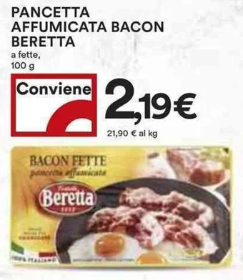 Coop PANCETTA AFFUMICATA BACON BERETTA a fette, 100 g offerta