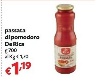 Pam De rica Passata Di Pomodoro offerta