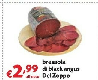 Pam Del zoppo Bresaola Di Black Angus offerta