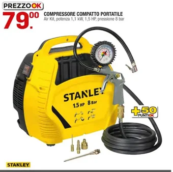 Brico OK STANLEY COMPRESSORE COMPATTO PORTATILE offerta