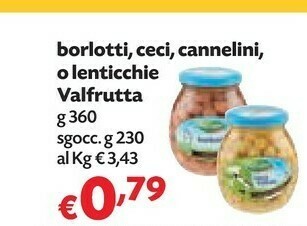 Pam Valfrutta Valfrutta - Ceci 360 g(ml) offerta
