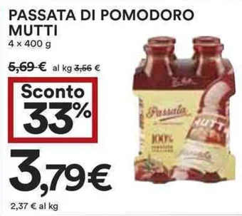 Coop PASSATA DI POMODORO MUTTI 4x 400g offerta