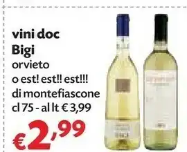 Pam Bigi Vini DOC Orvieto offerta