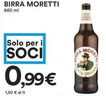 Coop BIRRA MORETTI 660 ml offerta