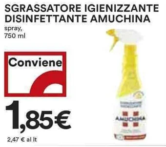 Coop SGRASSATORE IGIENIZZANTE DISINFETTANTE AMUCHINA spray, 750 ml offerta