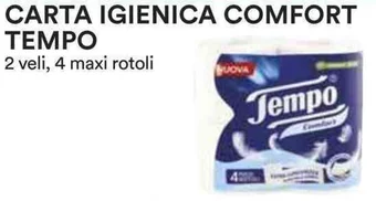Coop CARTA IGIENICA COMFORT TEMPO 2 veli, 4 maxi rotoli offerta