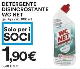 Coop DETERGENTE DISINCROSTANTE WC NET gel, tipi vari, 800 ml offerta