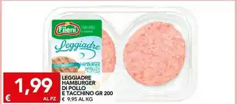 TuoDi Fileni Leggiadre Hamburger Di Pollo E Tacchino offerta