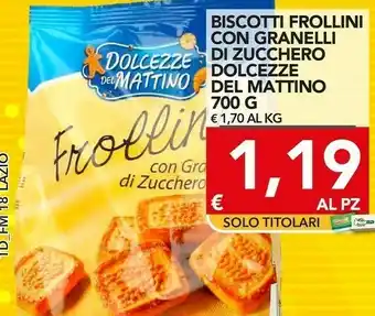 Dolcezze del mattino Frollini