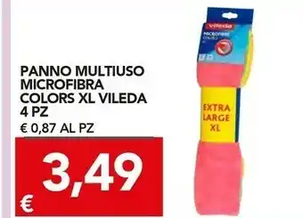 TuoDi Vileda Panno Multiuso Microfibra Colors Xl 4 Pezzi offerta