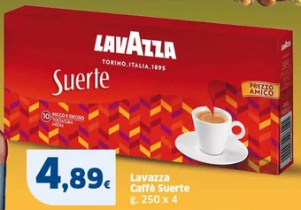 Ok Sigma Lavazza Caffè Suerte g 250 x4 offerta