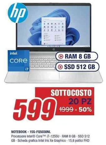 Trony HP NOTEBOOK - 15S-FQ5030NL offerta