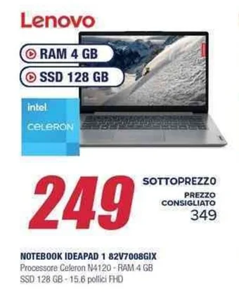 Trony Lenovo NOTEBOOK IDEAPAD 1 82V7008GIX offerta