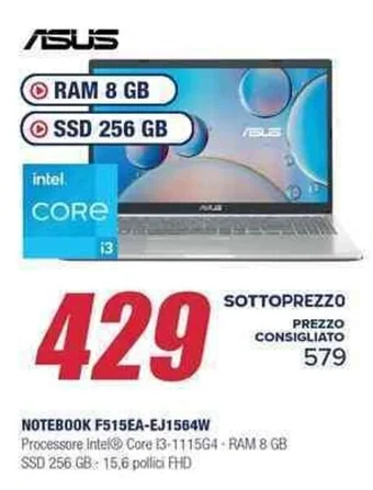 Trony ASUS NOTEBOOK F515EA-EJ1564W offerta