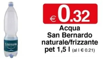 Acqua San Bernardo naturale/frizzante pet 1,5 I