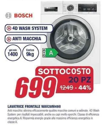 Trony BOSCH LAVATRICE FRONTALE WAV28M49II offerta