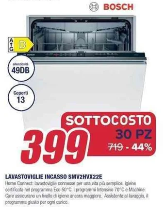 Trony BOSCH LAVASTOVIGLIE INCASSO SMV2HVX22E offerta