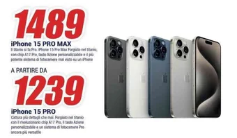 Trony iPhone 15 PRO MAX offerta