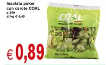 èccoMI Insalata poker con carote COAL g 200 offerta