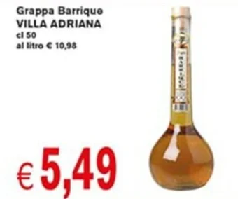 èccoMI Grappa Barrique VILLA ADRIANA cl 50 offerta