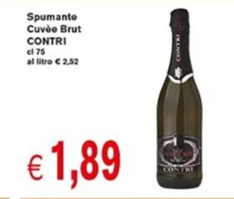 èccoMI Spumante Cuvèe Brut CONTRI cl 75 offerta
