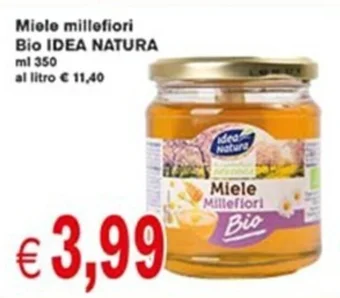 èccoMI Miele millefiori Bio IDEA NATURA ml 350 offerta