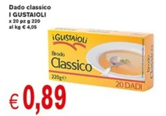 èccoMI Dado classico I GUSTAIOLI x 20 pz g 220 offerta