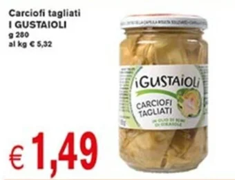 èccoMI Carciofi tagliati I GUSTAIOLI g 280 offerta