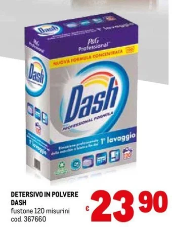 Metro DETERSIVO IN POLVERE DASH fustone 120 misurini offerta