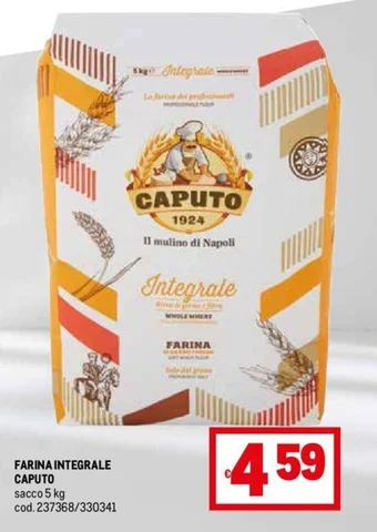 Metro FARINA INTEGRALE CAPUTO sacco 5 kg offerta