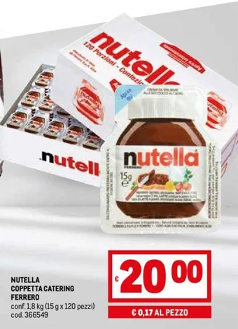 Metro NUTELLA COPPETTA CATERING FERRERO conf. 1,8 kg offerta
