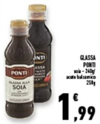 Conad Superstore GLASSA PONTI soia - 240 g/acute balsamico 250g offerta