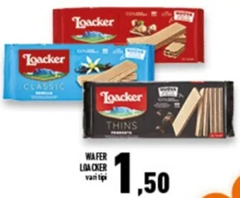 Conad Superstore WAFER LOACKER vari tipi offerta