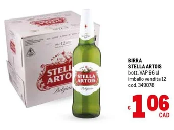 Metro BIRRA STELLA ARTOIS bott. VAP 66 cl offerta