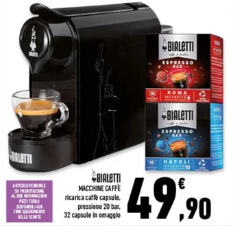Conad Superstore BIALETTI MACCHINE CAFFÈ ricarica caffe capsule, offerta