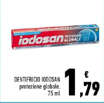 DENTIFRICIO IODOSAN protezione globale, 75 ml