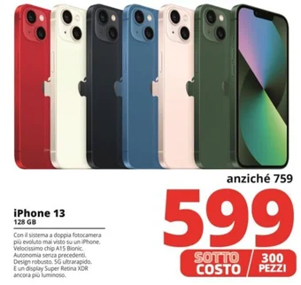 Comet iPhone 13 128 GB offerta