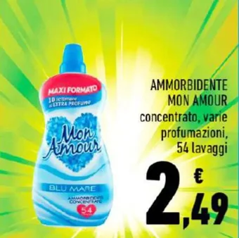 Conad AMMORBIDENTE MON AMOUR concentrato, varie profumazioni, 54 lavaggi offerta
