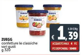 Deco Supermercati ZUEGG confetture le classiche vari gusti g 320 offerta