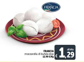 Deco Supermercati FRANCIA mozzarella di bufala dop offerta