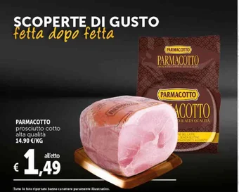 Deco Supermercati PARMACOTTO prosciutto cotto alta qualità offerta