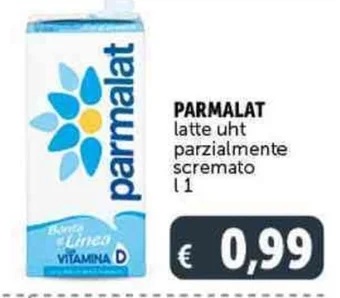 Deco Supermercati PARMALAT latte uht parzialmente scremato L 1 offerta