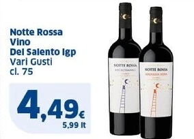 Sigma Notte rossa vino del salento igp offerta