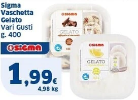 Sigma Sigma vaschetta gelato offerta